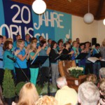 Applaus des Chores für die beiden Chorleiter